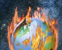 A photograph of the earth, as currently seen from space.