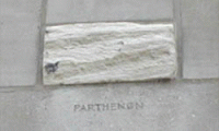 The Tribune building had pieces of famous, still standing, heavily guarded buildings like the Parthenon in it.