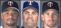 Santana, Rodgers, and Radke are key members of the Twins Pitching staff.