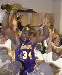 Most Laker fans would rather see Shaq bring home the NBA championship trophy than the gold.